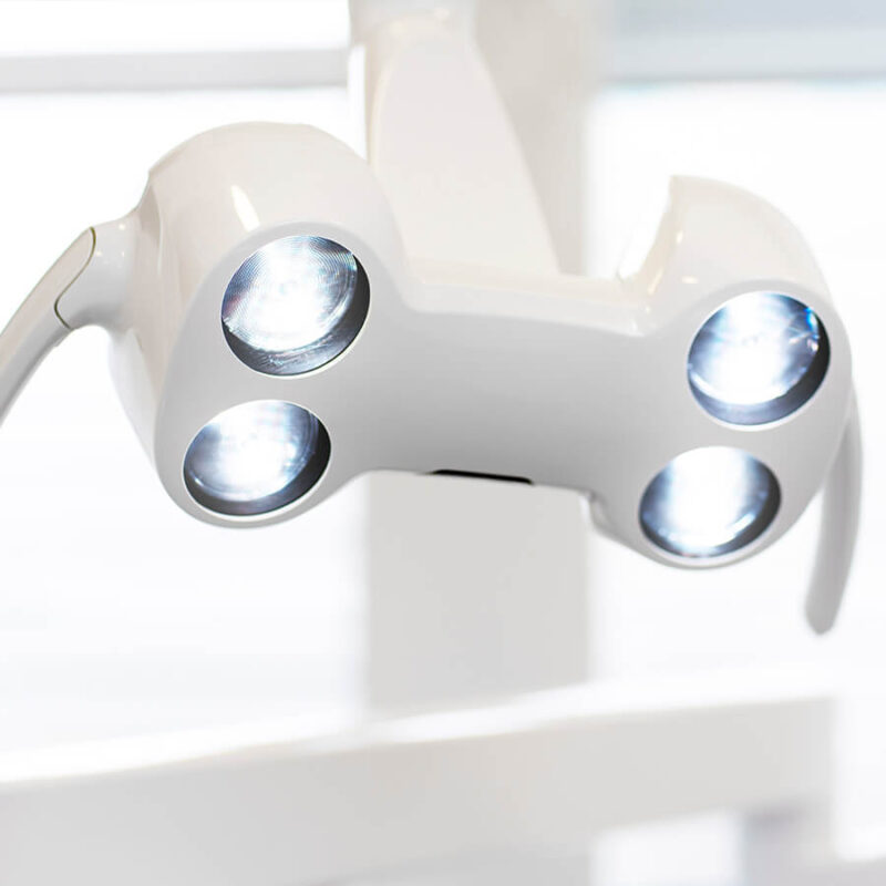 a Dentsply Sirona LEDview Plus dental operating light